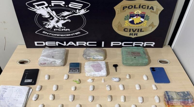 Polícia identifica célula ligada a facção estrangeira e prende dois por tráfico em Boa Vista
