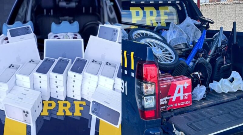 PRF intercepta carga de quase R$ 600 mil em iPhones 17 e MacBooks adquiridos na Guiana